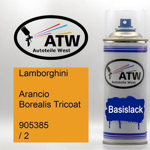 Lamborghini, Arancio Borealis Tricoat, 905385 / 2: 400ml Sprühdose, von ATW Autoteile West.
